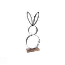 Product Easter bunny decoration metal black silver Easter figure 11×31cm