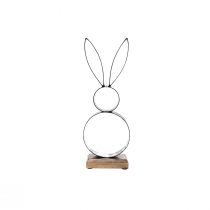 Product Easter bunny decoration metal black silver Easter figure 11×31cm