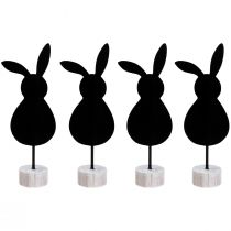 Product Stand Table Decoration Easter Bunny Felt Black 28.5cm 4 Pcs