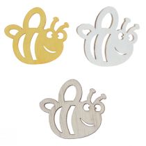 Product Scatter decoration wooden bees decoration table decoration summer 4×3.5cm 72 pcs