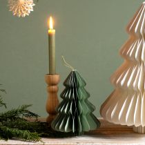 Product Paper Christmas Tree Mint Silver Glitter Decoration H20cm Set of 5