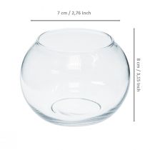 Product Ball Vase Glass Mini Vase Round Glass Deco H8cm Ø7cm