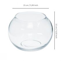 Product Ball vase glass flower vase round glass decoration H11cm Ø15cm