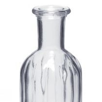 Product Bottle vase, glass vase, tall vase, clear, Ø7.5cm, H19.5cm, 2 pieces