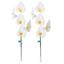 Product Artificial Calla Lily with yellow stamen, decorative blossoms, 35cm, 10 pieces