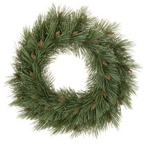 Product Artificial wreath of pine branches with small cones, 40cm