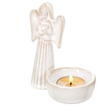 Product Angel bowl decoration with small figure and round tealight holder 10cm 3pcs