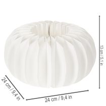 Product Honeycomb paper ring pumpkin round large for dried flowers and autumn decoration 24cm 4pcs
