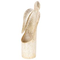 Product Candle holder angel figurine gold festive decoration 27cm