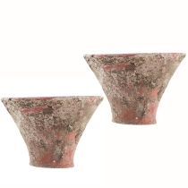 Product Resin Pot Clay Pot Plant Pot Terracotta Vintage H7cm 2pcs