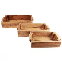 Product Box for planting wooden plant box 48.5/40.5/32.5cm set of 3