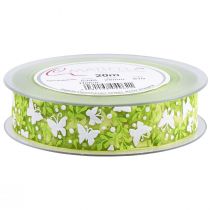 Product Organza ribbon butterflies green gift ribbon 25mm 20m