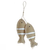 Product Hanging decoration deco fish to hang maritime decoration striped 14.5×6cm