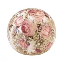 Product Ceramic ball with roses ceramic decorative earthenware Ø9.5cm