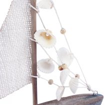 Product Sailboat decoration sailing ship wood vintage 18×3.5×24cm