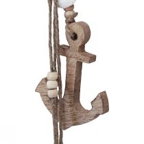 Product Decorative hanging maritime wood seahorse anchor fish 60cm