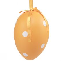 Product Easter eggs hanging plastic eggs with dots 8x11.5cm 6pcs