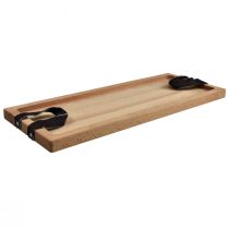 Product Decorative tray oblong wooden tray with handles beech 50×19,5cm