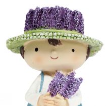 Product Decorative figures lavender decoration girl boy Ø8.5cm 14.5cm 2pcs