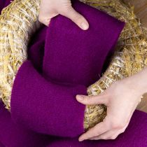 Product Felt wool ribbon, fuchsia, 15cm x 5m, for decoration and crafting