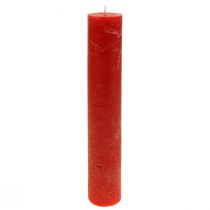 Red candles, large, solid-colored candles, 50x300mm, 4 pieces