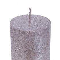 Product Large Taper Candles Platinum Pattern Glitter Ø50×H300mm 4 pcs