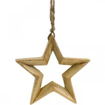 Advent decoration star made of wood Christmas decoration star H14.5cm