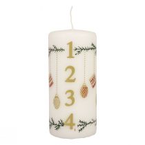 Product Advent calendar candle Advent candle candle white 150/65mm