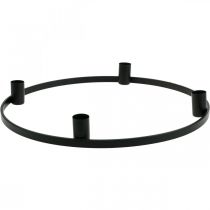 Candle ring rod candles candle holder metal black Ø35cm
