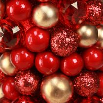 Product Advent wreath red gold ball wreath Christmas Ø33cm