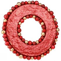Product Advent wreath red gold ball wreath Christmas Ø33cm