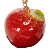Product Autumn decoration apple ceramic for hanging 5cm 4pcs