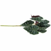 Product Alocasia arrow leaf green, violet artificial plant H48cm