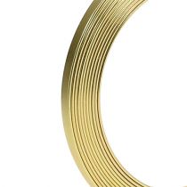 Product Aluminum flat wire gold 5mm x 1mm 2.5m
