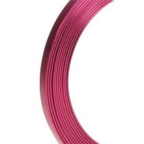 Product Aluminum flat wire pink 5mm x 1mm 2.5m