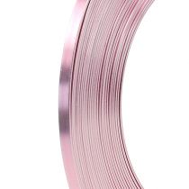 Aluminum flat wire pink 5mm 10m