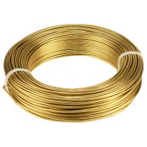 Product Gold aluminum wire, 2mm, 60m, 500g, bendable wire for decoration and jewelry.