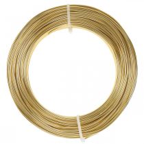 Product Flexible gold aluminum wire 2mm - Craft wire for DIY, jewelry &amp; decoration - Robust &amp; dimensionally stable 500g 60m