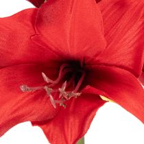 Product Artificial red amaryllis flower with stem, flower decoration for Christmas, 50cm