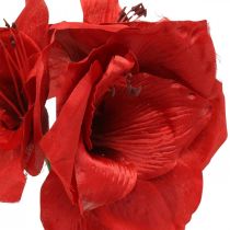 Amaryllis red artificial silk flower with three flowers H40cm