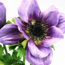 Artificial anemone, silk flower, artificial plant with flowers purple L55cm