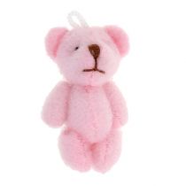 Pendant bear pink 3.8cm 12pcs