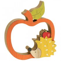 Product Decorative figure autumn, apple with hedgehog, wooden decoration 16.5×15cm 3pcs