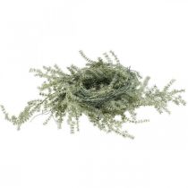 Product Artificial Garland Frosted Larch Decoration White Grey 170cm