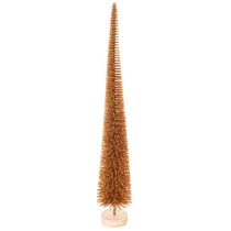 Product Artificial Christmas tree decoration, slim, with wooden base, 40cm, 3 pieces