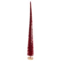 Product Modern slim decorative Christmas tree on a wooden base, 80cm