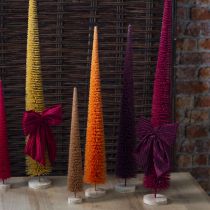 Product Modern slim decorative Christmas tree on a wooden base, 80cm