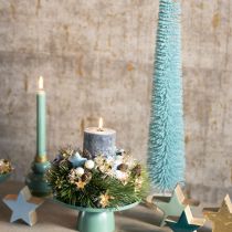 Product Artificial Christmas tree, decorative tree, delicate design with wooden base, 80cm