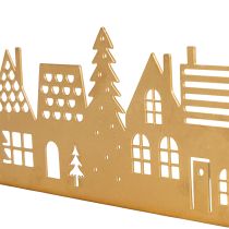 Product House silhouette decoration Advent on wooden base 29cm