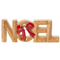 Product Noel lettering with bow, Christmas decoration, 18cm